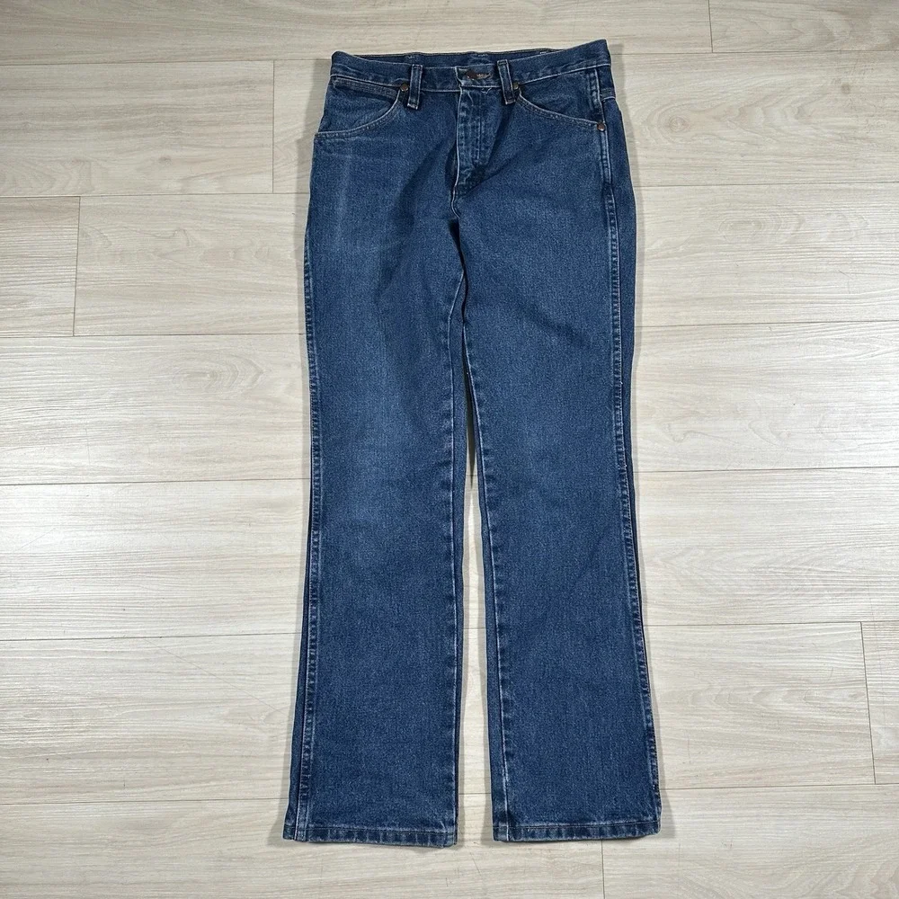 Wrangler Jeans Mens 28x30 Blue Boot Cut Western Cowboy Rodeo 936DSD Retro Y2K